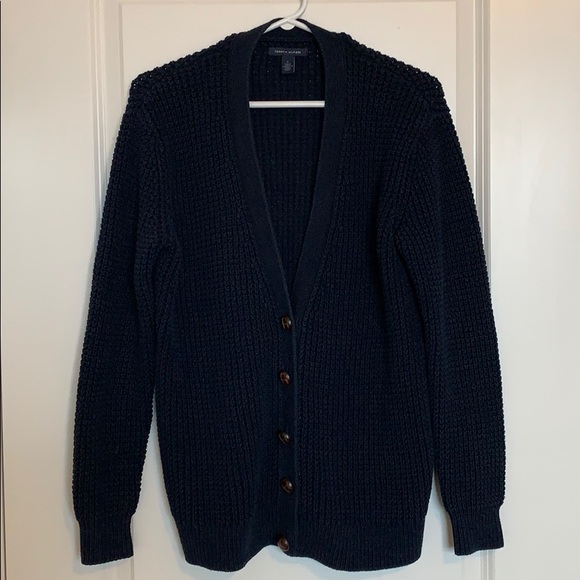 Tommy Hilfiger Navy Blue Grandpa Cardigan - Picture 1 of 4